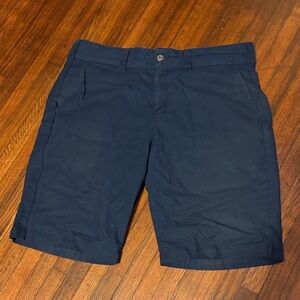 Men's Navy Blue Slim Shorts